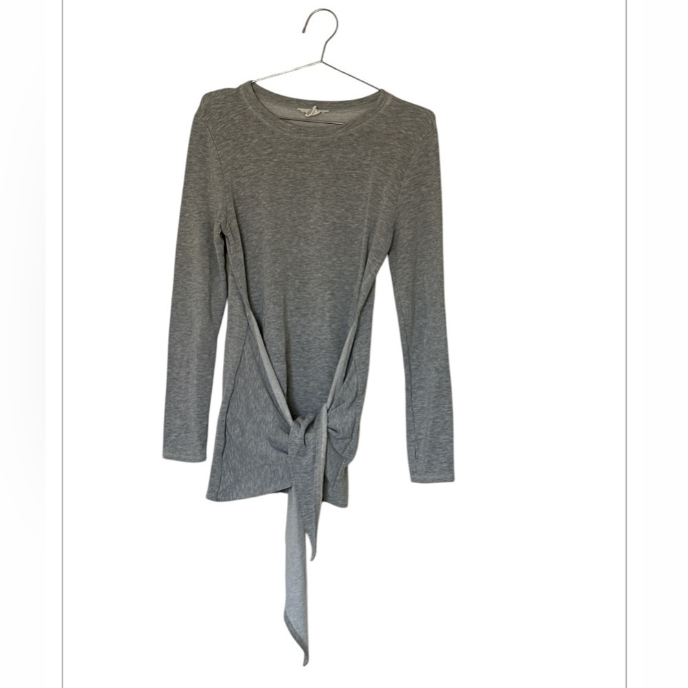 Women’s Caslon Grey Long Sleeve Athleisure Tie Front sweatshirt, size XS